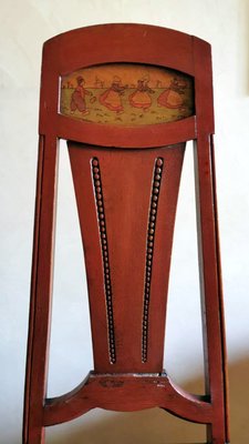 Art Deco Austrian Chair with Painted Panel-QRS-1123564