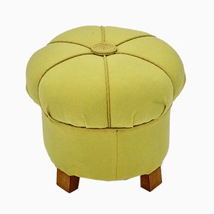 Art Deco Austrian Yellow Stool, 1930s-NB-579089