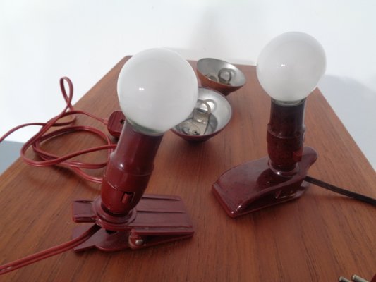 Art Deco Bakelite Table Lamps from Hergil, 1940s, Set of 2-RDW-655920