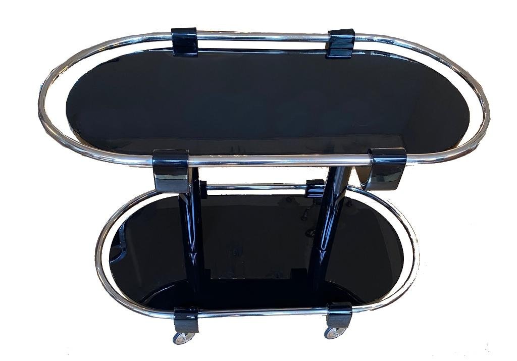 Art Deco Bar Cart in Black