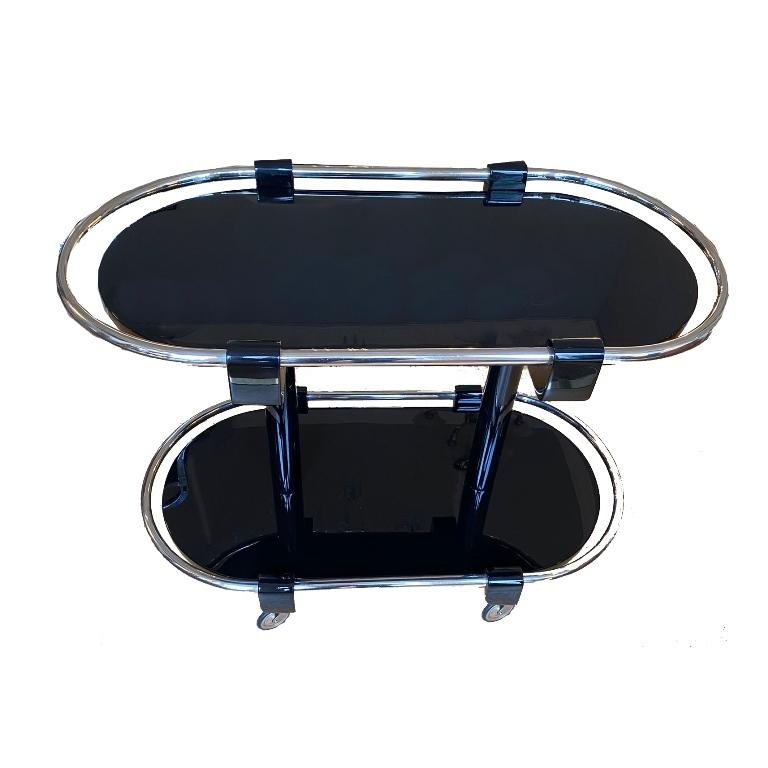 Art Deco Bar Cart in Black