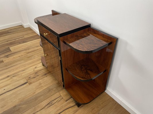 Art Deco Bar in Caucasian Walnut and Black Piano Lacquer, Germany, 1930s-VMP-1061498