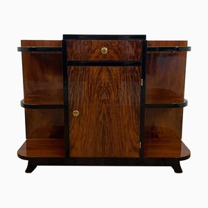 Art Deco Bar in Caucasian Walnut and Black Piano Lacquer, Germany, 1930s-VMP-1061498