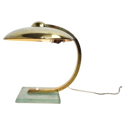 Art Deco Bauhaus Brass Desk Lamp, 1930s-IRH-1300653