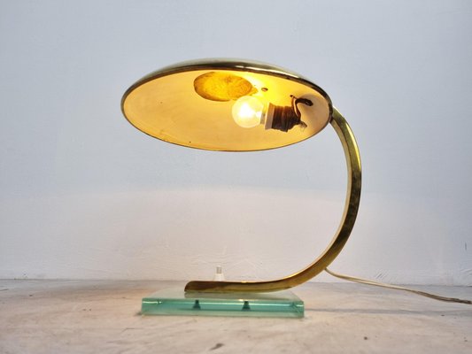 Art Deco Bauhaus Brass Desk Lamp, 1930s-IRH-1300653