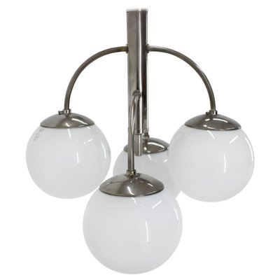 Art Deco Bauhaus Chrome Pendant Lamp, 1930s-TZ-933431