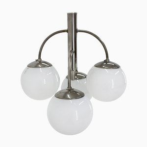 Art Deco Bauhaus Chrome Pendant Lamp, 1930s-TZ-933431