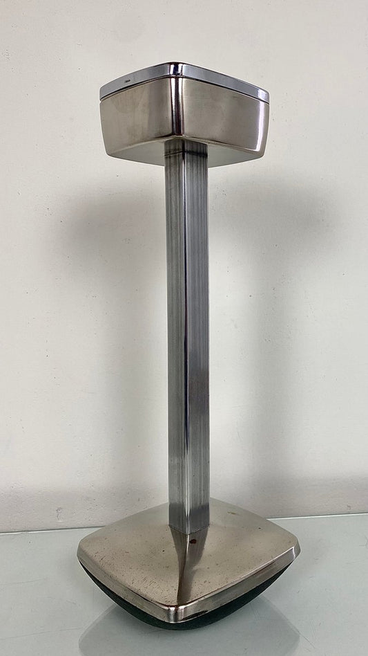 Art Deco Bauhaus Chromed Pewter Ashtray Stand from Metawa, 1930s