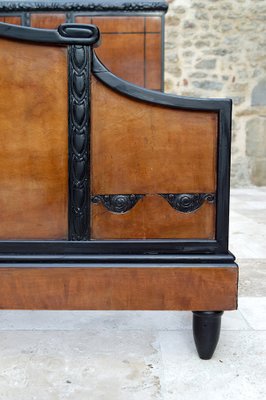 Art Deco Bed in Carved Wood, 1920-XNH-1804668