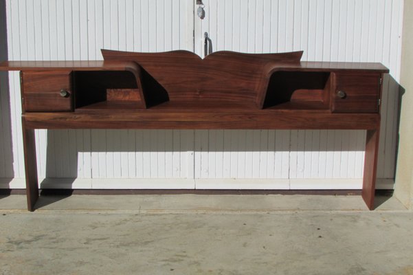 Art Deco Bedroom Headboard in Walnut, 1930s-RDN-2021670