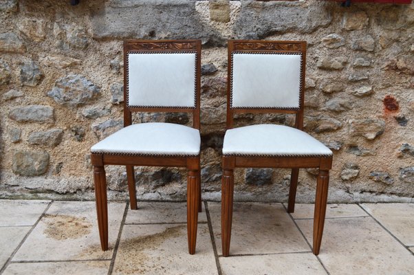 Art Deco Bedroom Set in Walnut Carved with Flowers, 1920s, Set of 5-XNH-1017659