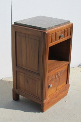 Art Deco Bedside Table or Jam Cupboard in Blond Walnut-RDN-944764