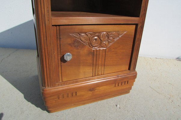 Art Deco Bedside Table or Jam Cupboard in Blond Walnut-RDN-944764