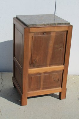 Art Deco Bedside Table or Jam Cupboard in Blond Walnut-RDN-944764