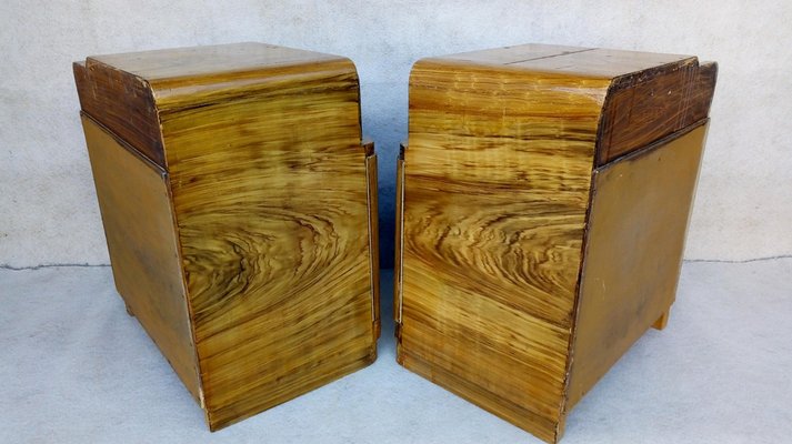 Art Deco Bedside Tables by Jindrich Halabala for Up Závody, 1940s, Set of 2-VIC-1720034