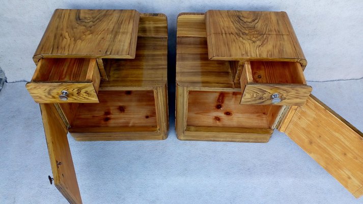 Art Deco Bedside Tables by Jindrich Halabala for Up Závody, 1940s, Set of 2-VIC-1720034