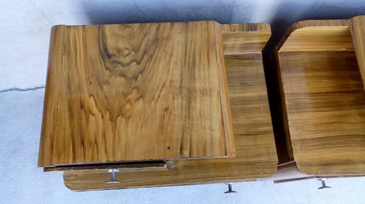 Art Deco Bedside Tables by Jindrich Halabala for Up Závody, 1940s, Set of 2-VIC-1720034