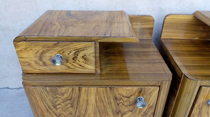 Art Deco Bedside Tables by Jindrich Halabala for Up Závody, 1940s, Set of 2-VIC-1720034