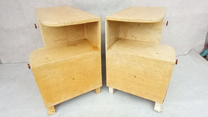 Art Deco Bedside Tables by Jindřich Halabala for Up Závody, 1950s, Set of 2-VIC-2020359