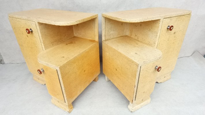 Art Deco Bedside Tables by Jindřich Halabala for Up Závody, 1950s, Set of 2-VIC-2020359