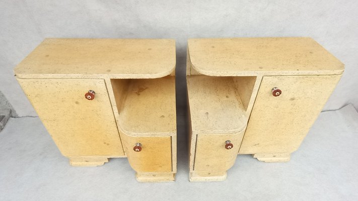 Art Deco Bedside Tables by Jindřich Halabala for Up Závody, 1950s, Set of 2-VIC-2020359