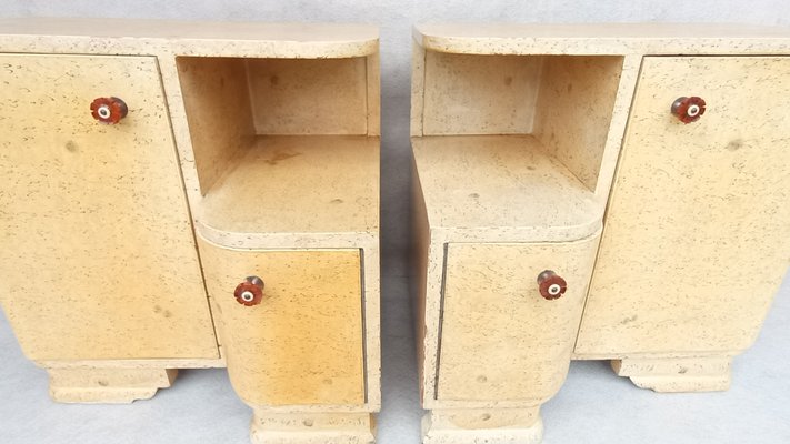 Art Deco Bedside Tables by Jindřich Halabala for Up Závody, 1950s, Set of 2-VIC-2020359