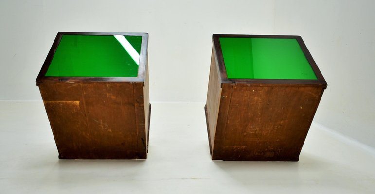 Art Deco Bedside Tables, Czechoslovakia, 1930s, Set of 2-TZ-1728473