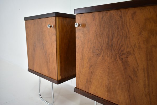 Art Deco Bedside Tables, Czechoslovakia, 1930s, Set of 2-TZ-1728473