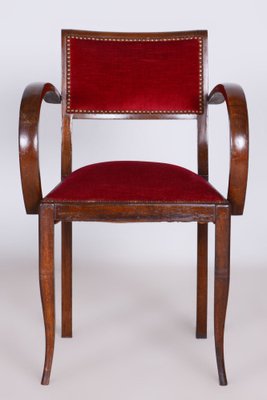 Art Deco Beech Armchair attributed to Jules Leleu, France, 1930s-WHY-1722691