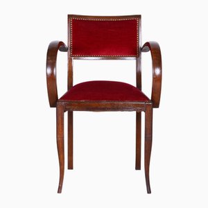 Art Deco Beech Armchair attributed to Jules Leleu, France, 1930s-WHY-1722691