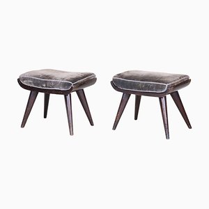 Art Deco Beech Stools, 1920s, Set of 2-WHY-1734482