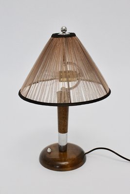 Art Deco Beech Table Lamp, 1930s-NB-585628