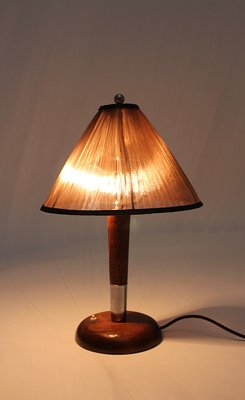 Art Deco Beech Table Lamp, 1930s-NB-585628