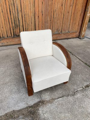 Art Deco Beige Lounge Chair, 1920s-OXJ-1178046