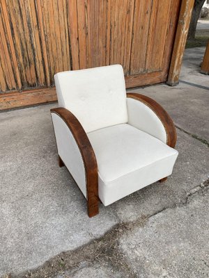 Art Deco Beige Lounge Chair, 1920s-OXJ-1178046