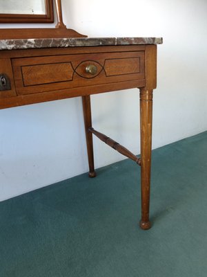 Art Deco Belgian 20th Century Vanity Cabinet with Marquetry, Dresser-ZM-1155186