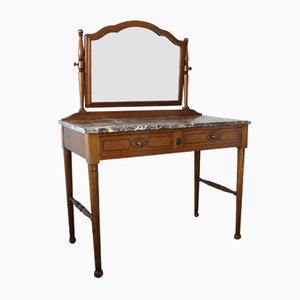 Art Deco Belgian 20th Century Vanity Cabinet with Marquetry, Dresser-ZM-1155186