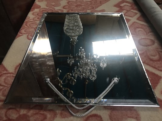 Art Deco Beveled Crystal Mirror, 1970s-WQQ-1324095