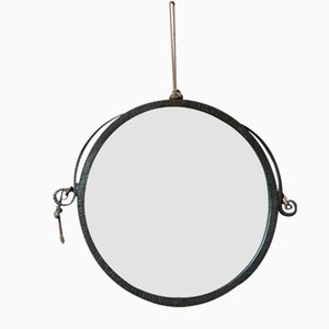 Art Deco Beveled Wrought Iron Mirror-AIU-1317103