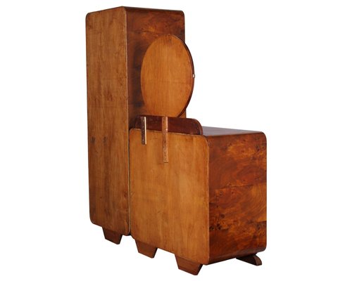 Art Deco Birch and Walnut Burl Bedroom Set by Osvaldo Borsani, 1930s, Set of 4-NJV-749325