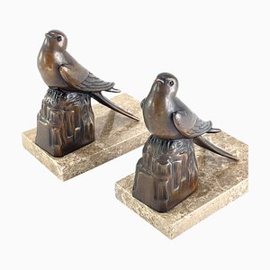 Art Deco Bird Bookends, 1930s, Set of 2-JUZ-1735653