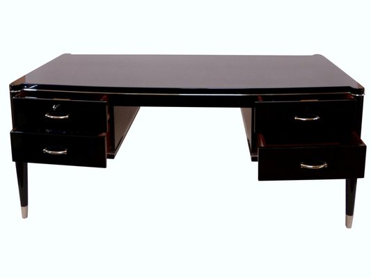 Art Deco Black Desk from De Coene Frères, Belgium, 1940s-BPJ-1820579