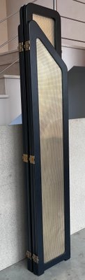 Art Deco Black Ebonized Wood and Gold Metal Screens, 1960s-PSK-1426206