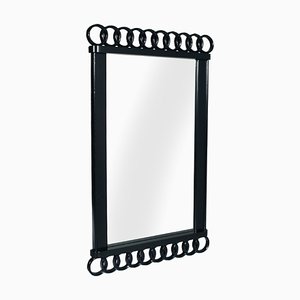 Art Deco Black Lacquer Mirror by Paolo Buffa for La Permanente Mobili Cantù, 1930s-NJV-1219450