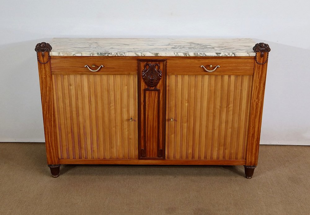 Art Deco Blond Mahogany Buffet from Ceylon, 1920s