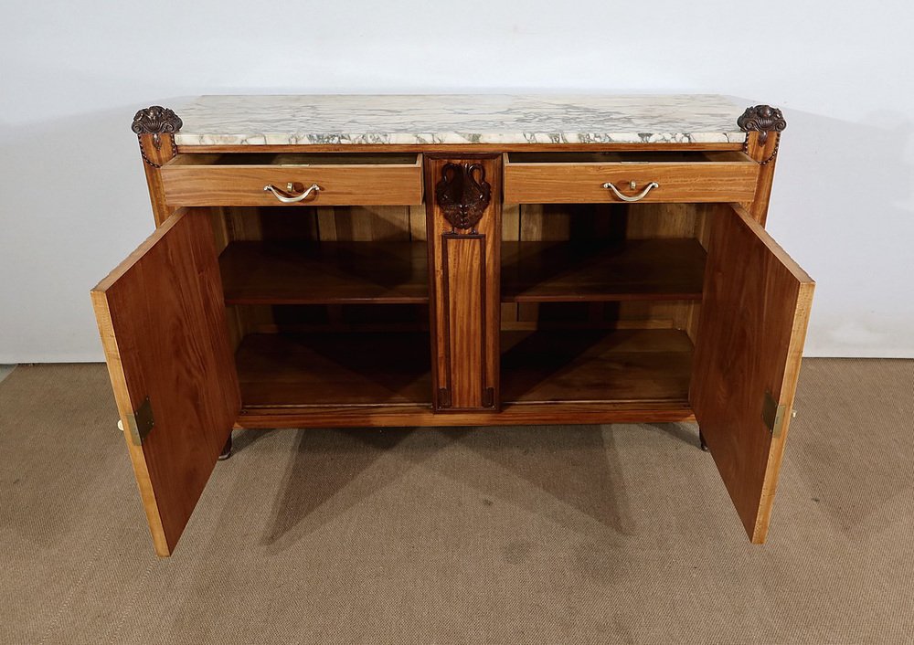 Art Deco Blond Mahogany Buffet from Ceylon, 1920s