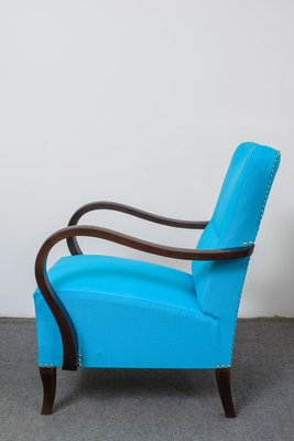 Art Deco Blue Armchairs, 1920s, Set of 2-OXJ-823978