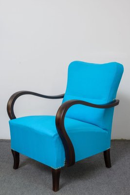 Art Deco Blue Armchairs, 1920s, Set of 2-OXJ-823978