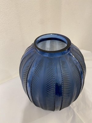 Art Deco Blue Glass Vase-IDB-1332273