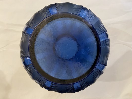 Art Deco Blue Glass Vase-IDB-1332273